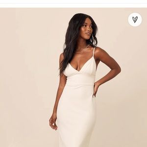 White cocktail midi dress NWT